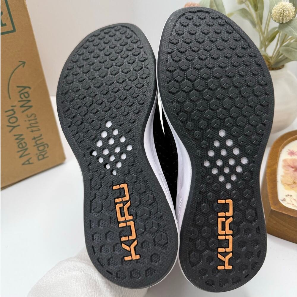 Kuru Atom Slip-on Comfort Sock-Like Sneaker Jet Black Women 6.5M NWB - Picture 8 of 10